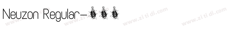 Neuzon Regular字体转换